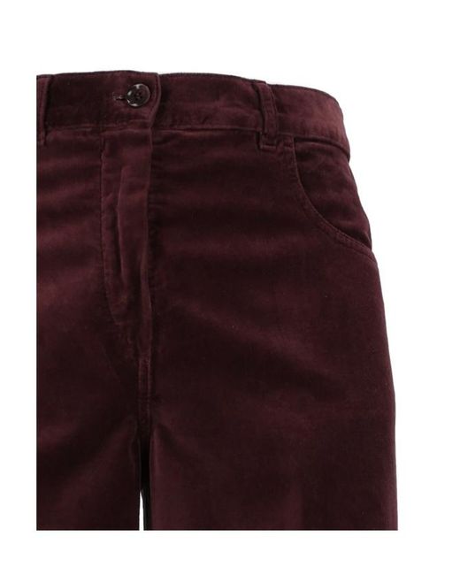 Aspesi Purple Wide-Leg Trousers