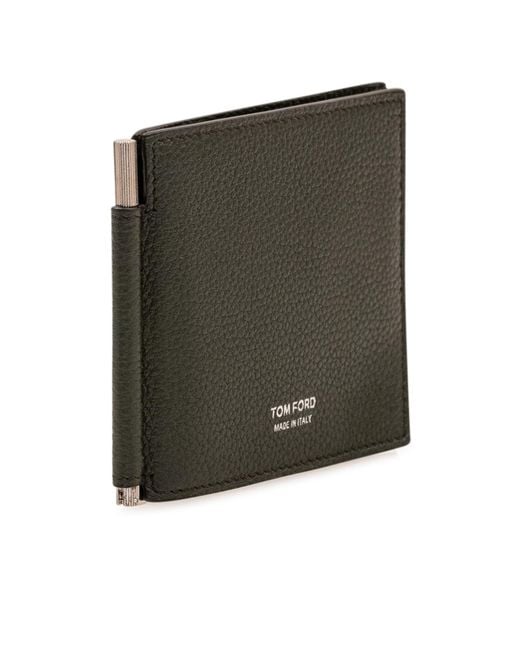 Tom Ford Black Bi-Fold Card Holder for men