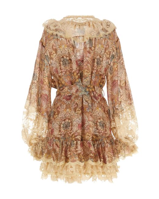 Zimmermann Natural V-Neck Dress