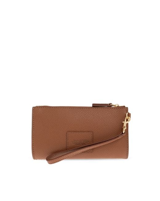 Marc Jacobs Brown The Logo Embossed Zipped Pouch