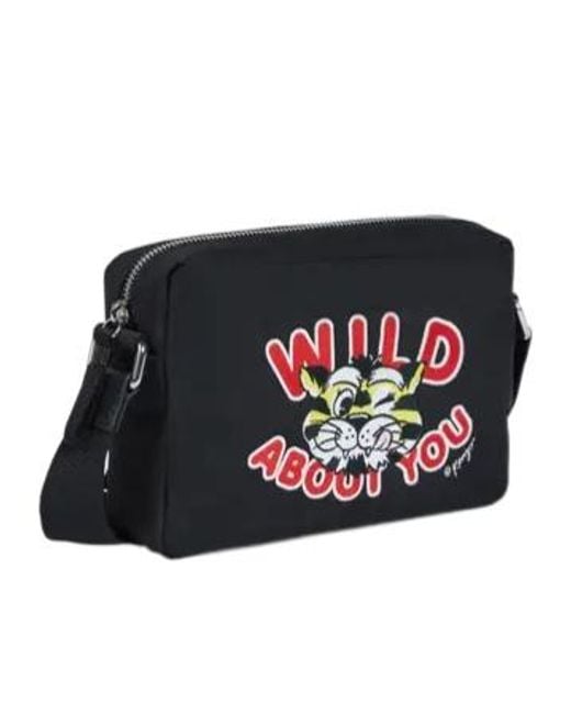 KENZO Black Wild Tiger Crossbody Bag for men