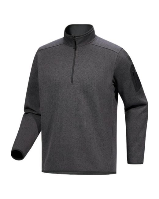 Arc'teryx Gray Covert 1/2 Zip-Up Sweater for men