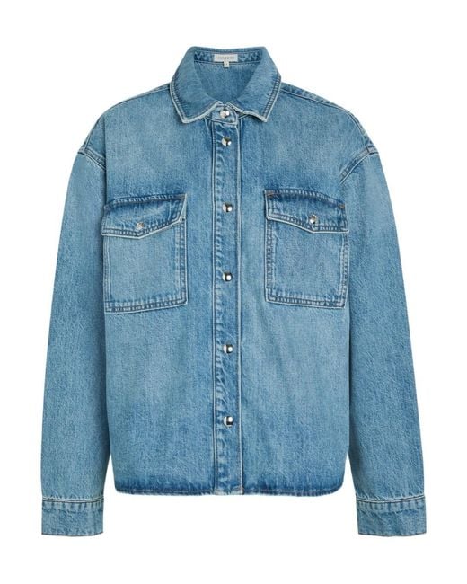 Anine Bing Blue Paxton Denim Shirt