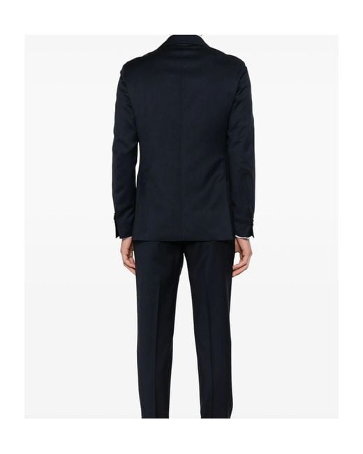 Lardini Blue Single-Breasted Patch-Pocket Blazer for men