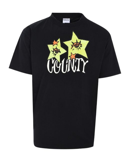Marcelo Burlon Black Star Eyes T-Shirt for men