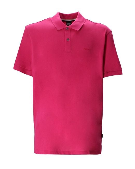 Boss Pink Pallas Polo Shirt for men