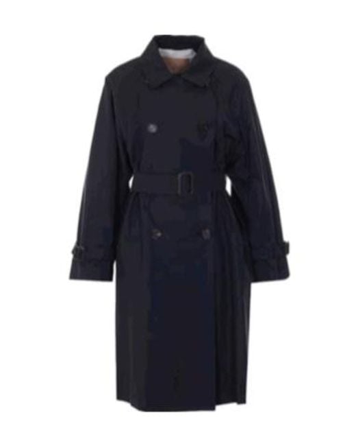 Max Mara Blue Belted Trench Coat