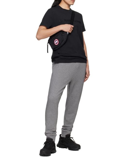 Canada Goose Black Logo-Embroidered T-Shirt for men