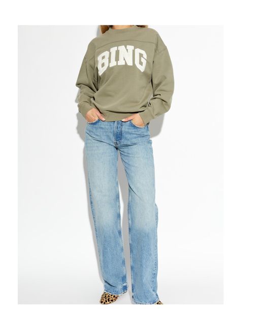 Anine Bing Gray Long-Sleeved Sweatshirt