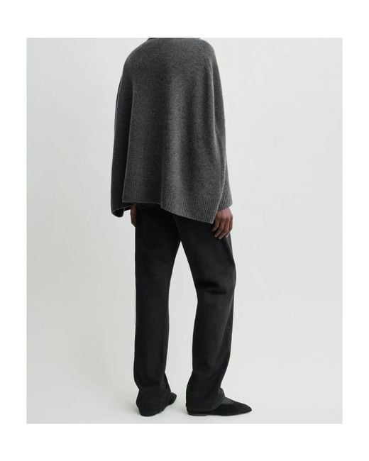 Totême Black Totême Crewneck Knit Cape