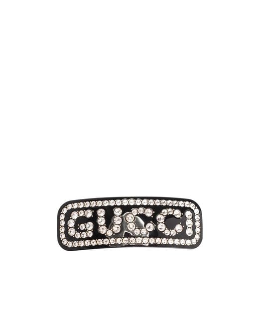 Gucci White Kids Logo Embellished Hair Clip