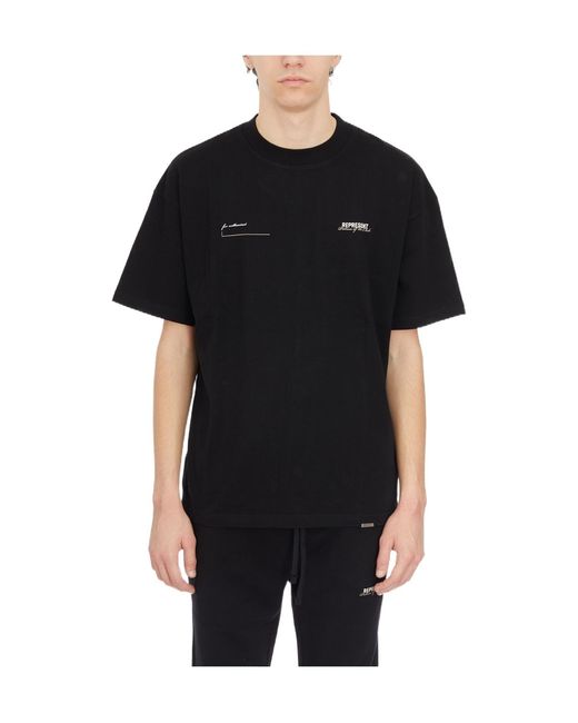 Represent Black Patron Of The Club Cotton T-Shirt for men