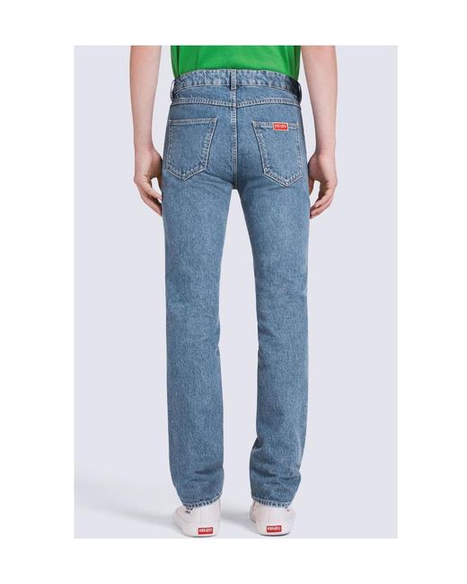KENZO Blue Baraslim Fit Jeans for men