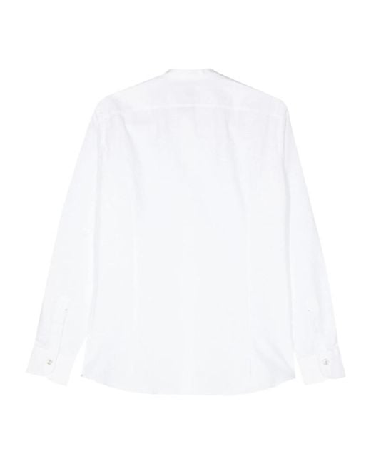 Mazzarelli White Long Sleeve Shirt for men