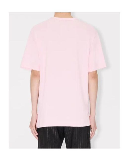 KENZO Pink Winter Holidays' Embroidred T-Shirt for men