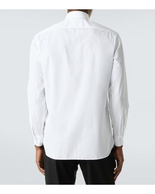 Lardini White Cotton Poplin Shirt for men