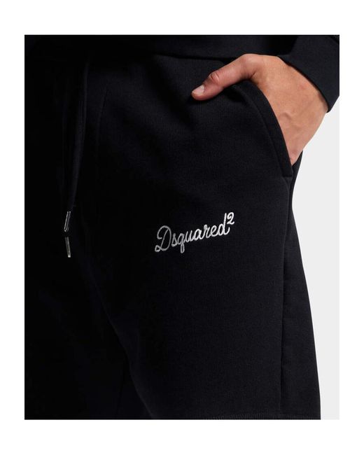 DSquared² Black Signature Relax Fit Shorts for men