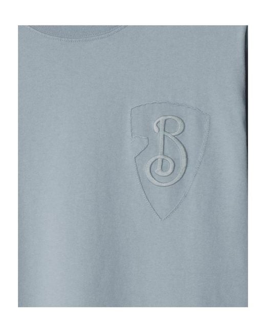 Burberry Blue B Shield T-Shirt for men