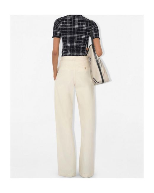 Burberry Black Checked Knitted Top