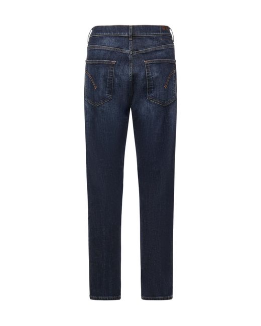 Dondup Blue Faded Whiskered Jeans for men