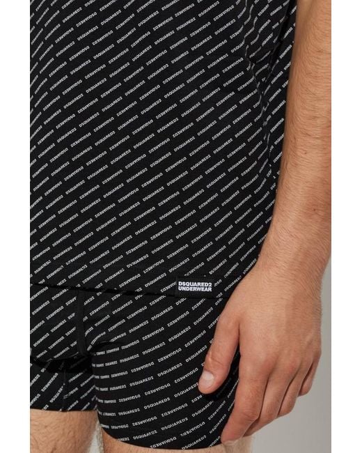 DSquared² Black Short-Sleeved T-Shirt And Underwear Set for men