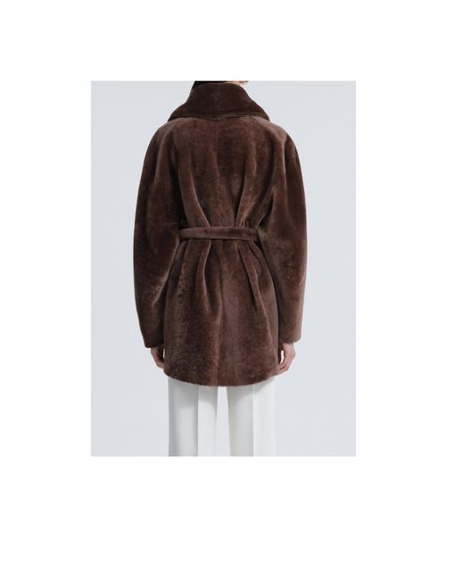 Nour Hammour Brown Long-Sleeved Coat