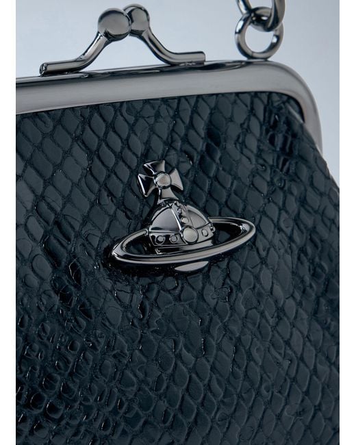 Vivienne Westwood Blue Granny Mini Frame Clutch Bag