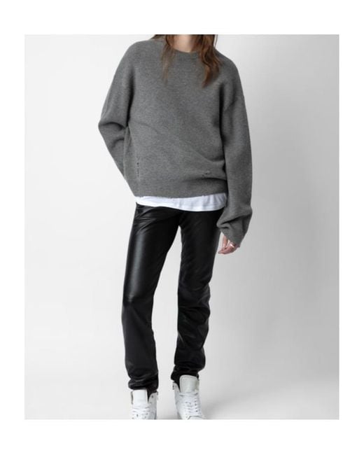 Zadig & Voltaire Gray Marko Wool Jumper
