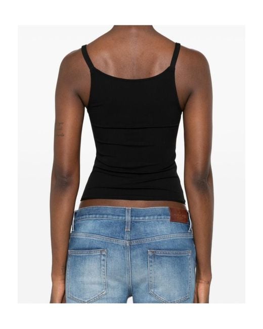 Gucci Black Viscose Crêpe Jersey Top With Horsebit, Ready-To-Wear