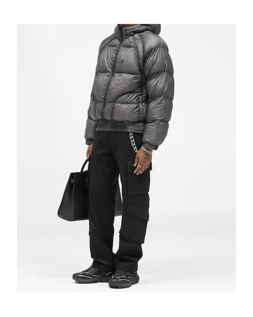 Represent Gray Hooded Down Jacket for men