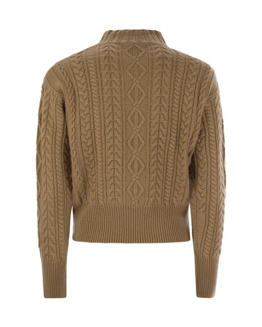 Max Mara Green Miranda Crewneck Knitted Jumper