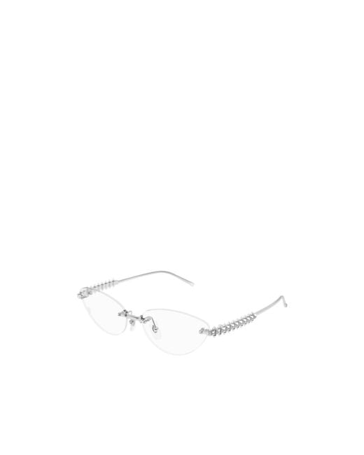 Cartier White Cat-Eye Frame Glasses