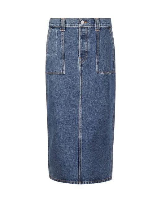 Khaite Blue Genevieve Midi Dress