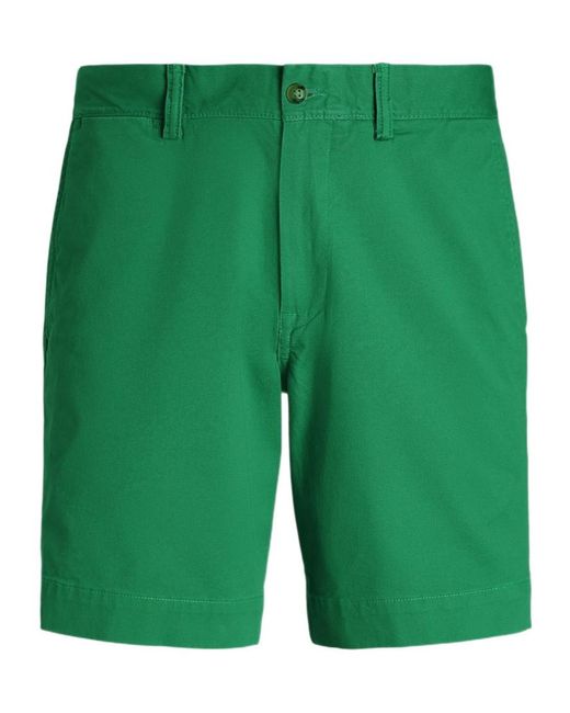 Polo Ralph Lauren Green Slim-Cut Chino Shorts for men