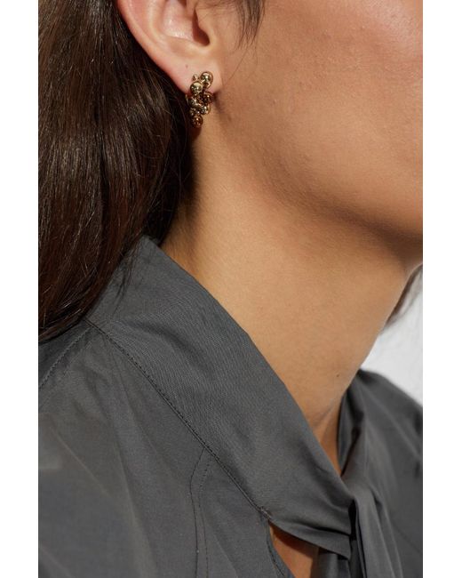 Lemaire Metallic Cluster Hoop Earrings