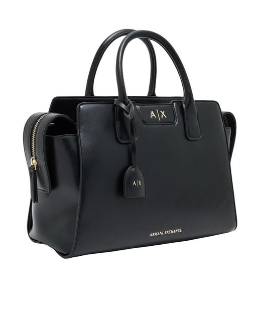 ARMANI EXCHANGE Black Tote Bag