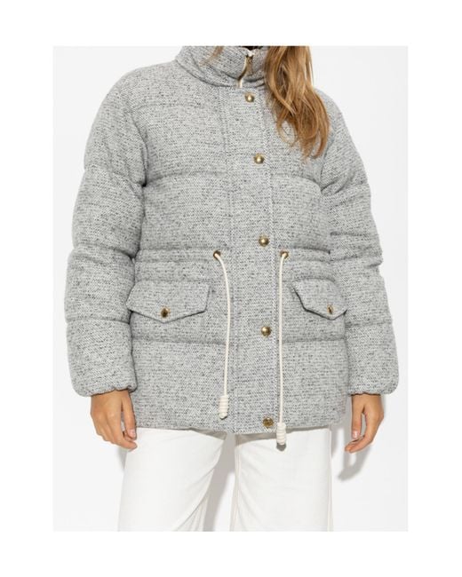 Moncler Gray Diaphanes Textured Down Jacket