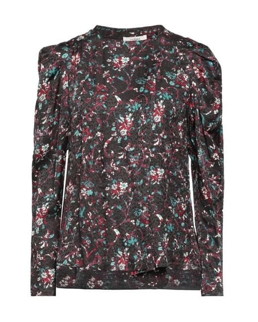 Isabel Marant Black Floral Long-Sleeve Shirt