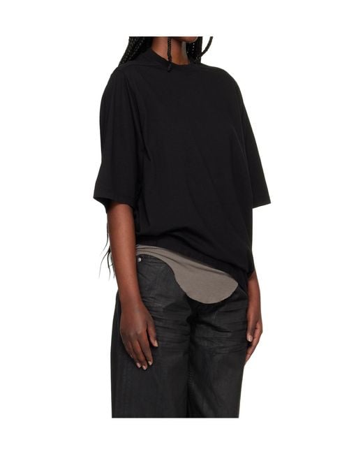 Rick Owens Black Jumbo Short-Sleeve T-Shirt