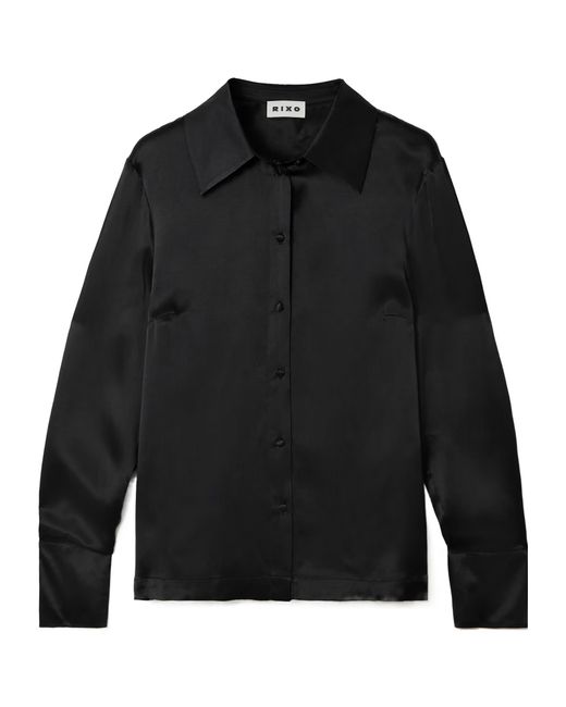 Rixo Black Havan Silk Shirt