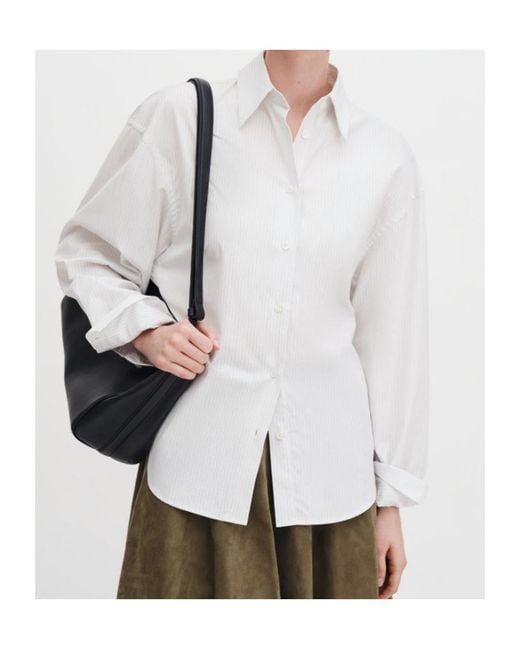 Filippa K White Relaxed Fit Striped Shirt