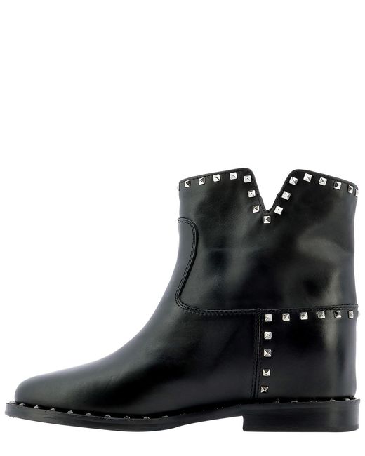 Via Roma 15 Black Malibu Ankle Boots