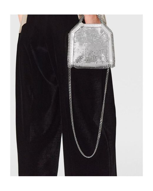 Stella McCartney Gray Falabella Chainmail Tiny Tote Bag
