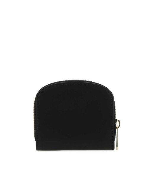 A.P.C. Black Demi-Lune Mini Compact Wallet