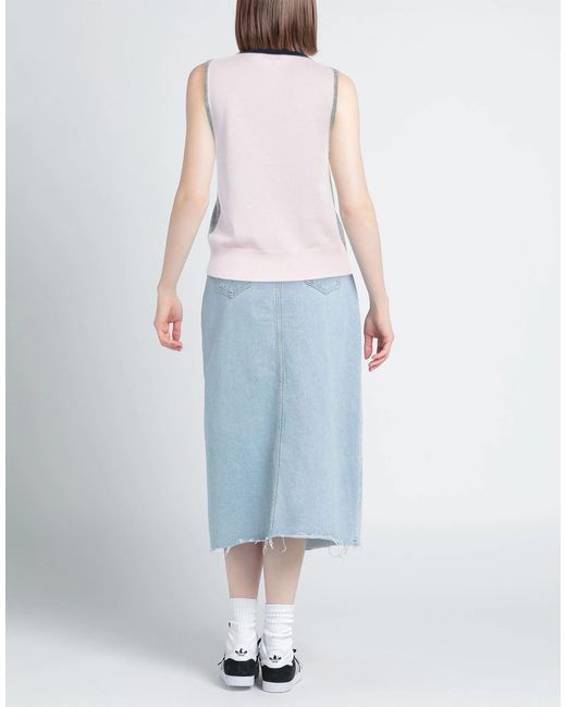 Ganni Blue Light Knitted Sleeveless Top