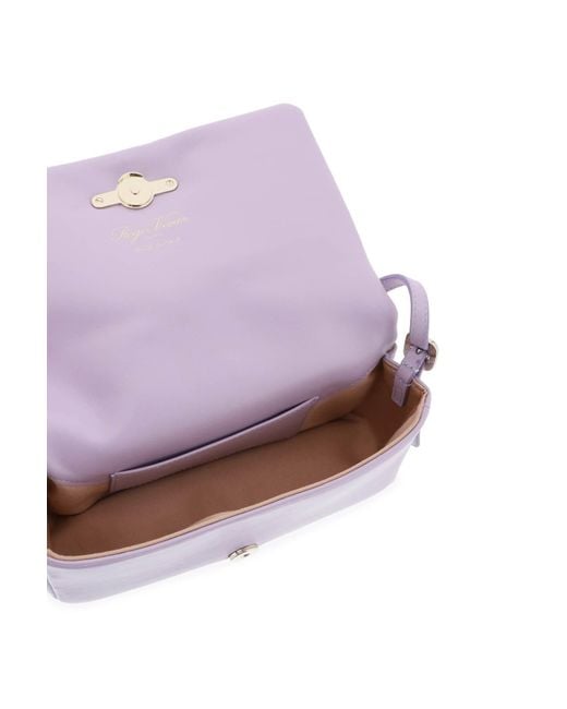 Roger Vivier Purple Ruched Detailed Mini Crossbody Bag
