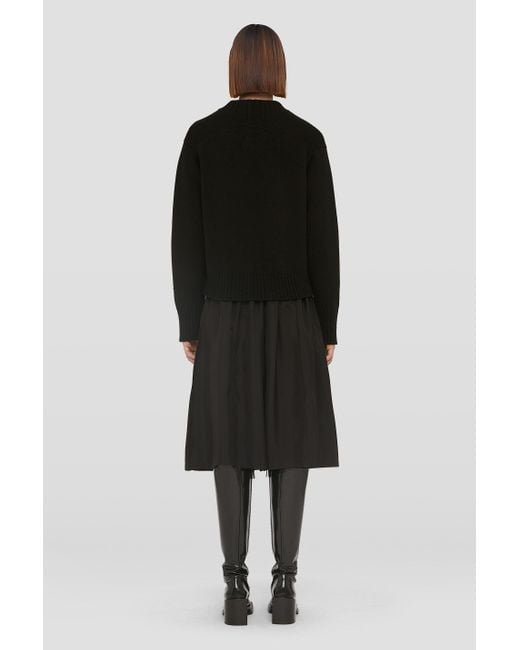 Jil Sander Black Crewneck Knitted Jumper