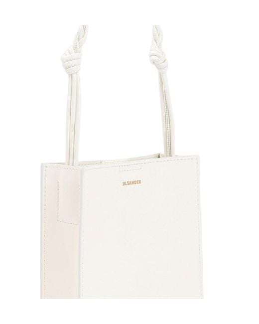 Jil Sander White Tangle Small Shoulder Bag