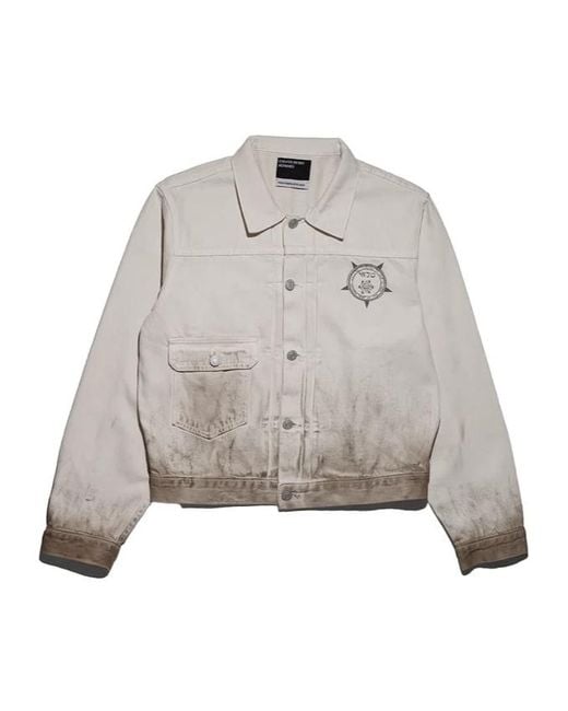 Enfants Riches Deprimes Gray Enfants Riches Déprimés Type Viii Buttoned Distressed Denim Jacket for men