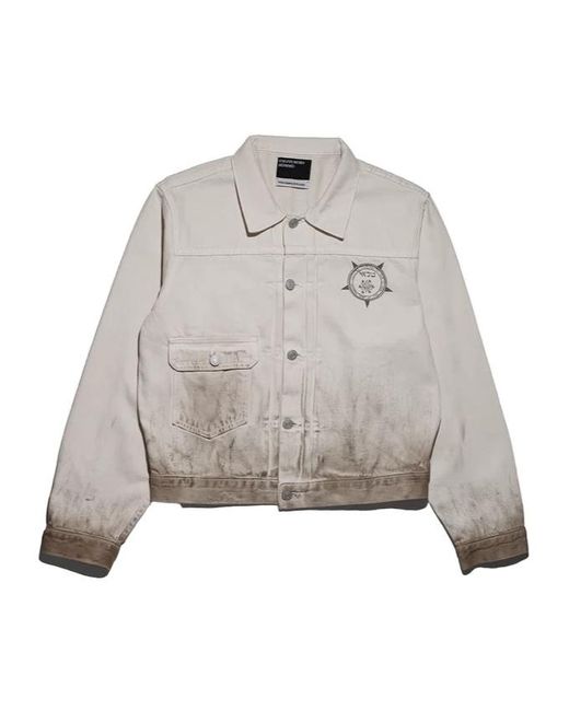 Enfants Riches Deprimes Gray Enfants Riches Déprimés Type Viii Buttoned Distressed Denim Jacket for men